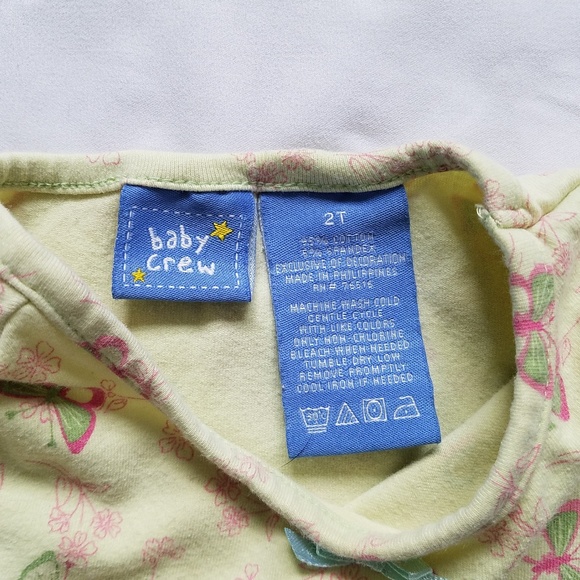 ๐4/$10๐ Baby Crew Yellow Shirt w/ Butterflies - Picture 4 of 5